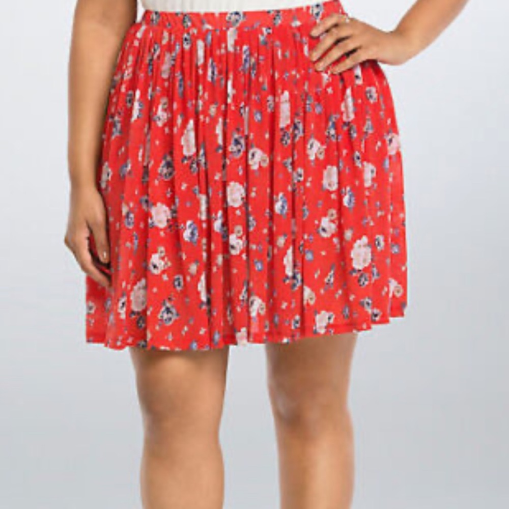 Torrid Floral Mesh Skater Skirt